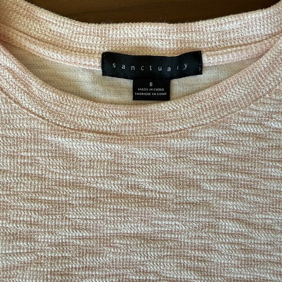 NWOT Sanctuary Pink Button Shoulder Sweater Long Sleeve Soft Knit Size Small - Picture 6 of 6